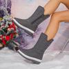 Botas de Neve Quentes Impermeáveis de Tamanho Grande para Mulheres Cruzamento de Fronteira Exportação Sola Grossa Antiderrapante Forradas com Lã Sapatos de Algodão Espessados Desejo