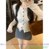 Tejido de Encaje Estilo Dulce de Manga Larga 2025 Otoño Nuevo Diseño Elegante Nicho Versátil Tops para Mujer