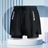 Bañador para Hombre 2025 Nuevo Secado Rápido Doble Capa Anti-Vergüenza Holgado Talla Grande Boxer Natación Playa Traje de Baño Mayoreo