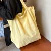 Bolsa de Gran Capacidad para Mujer 2026 Nueva Moda Versátil Bolsa de Lona para Mujer Estilo Ins Estudiante Universitario Clase Bolso Hombro Cubo
