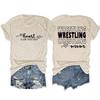 Camiseta Base de Manga Corta con Cuello Redondo para Mujer, Estilo Casual Europeo y Americano, Versátil, para Lucha Libre, Mamá, Amazon Transfronterizo