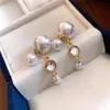 Brincos de resina com borla de pérolas e agulha prateada, multi-uso, brincos da moda e sofisticados para o dia a dia, acessórios de ouvido versáteis para mulheres
