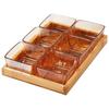 Plato de fruta con divisiones de vidrio de lujo de estilo nórdico, plato para refrigerios, té, refrigerios, postres, frutas secas, dulces, ktv, alto valor de color, simple