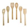 Espátula de madera Utensilios de cocina de madera Cuchara de madera Cocina Cuchara sopera de madera Sartén antiadherente Juego de espátula Espátula de mango largo Herramientas de cocina que se pueden bajar