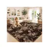 Alfombra de lana de seda tie-dye para dropshipping transfronterizo, para sala de estar, sofá, mesa de centro, cobertura completa, amigable con la piel, aislante del frío, fácil de cuidar