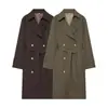 Moda europea y americana transfronteriza Bestseller de AliExpress: cinturón casual elegante, gabardina larga estilizada estilo británico
