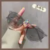 Óculos Cor de Chá Frio para Mulheres, Fotocromáticos, Adequados para Lentes de Grau, Anti Luz Azul, Anti Radiação, Aparência Natural, Ultraleves, Armação Redonda Lisa