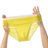 Calzoncillos de Seda Hielo para Hombre, Verano Ultradelgados Transpirables de Secado Rápido de Cintura Baja Sexy de una Pieza, Sin Costuras Amigables con la Piel Transfronterizo