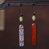 Chaveiro de Carro Pingente DIY de Jacarandá Pintado da Moda Acessório Decorativo Criativo Unissex para Barracas de Rua