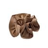 ¡Pesado! Anillo para el cabello estilo francés de intestino grueso súper grande con borde de oreja de madera, flor de satén elegante, cuerda para el cabello