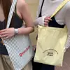 Bolso Cruzado de Hombro Casual con Rayas de Letras Estilo Coreano para Mujer, Bolso de Lona de Gran Capacidad, Bolso de Mano con Diseño de Nicho, Bolso Tote para Viajes Diarios