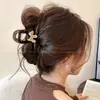 Pinza para el Cabello Grande de Tiburón Mismo Estilo que Zhao Jinmai para Volumen Completo en la Parte Posterior de la Cabeza, Pasador de Gama Alta para Mujeres con Cabello Grueso