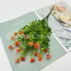 Decorações Populares de Flores Artificiais Transfronteiriças, Itens de Decoração para Casa com Eucalipto e Camélia, Adereços de Plástico para Cenas de Casamento, Atacado
