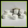 Frasco Cilíndrico com Borda Prateada Branca de 20g Frasco para Creme Frasco para Creme Frasco para Amostra Pequena de Máscara Facial Caixa de Subembalagem Cosmética