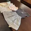 Ropa para niños, falda para niñas, ropa de verano, nuevo estilo 2026, falda corta floral de encaje elegante y fresca para bebé