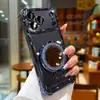 Funda antigolpes de cuatro esquinas adecuada para iPhone 17, con espejo y soporte magnético, cubierta protectora temática del espacio para Apple 18 Pro Max