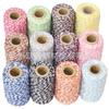 Cordón de algodón fino de 1 mm de color, hilo de doble color, zongzi, eje de madera de algodón fino, embalaje de tarjetas de papel, venta al por mayor de fábrica