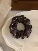 Bolhas de Sal Marinho~Scrunchie de malha de pérola de quatro camadas para mulheres, acessório de cabelo de alta qualidade, versátil e requintado para penteados de coque