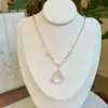 Colgante Pequeño Fresco de Buda de Cristal Natural Cadena para Clavícula de Cristal Shijia Colgante de Calcedonia Collar de Cristal de Nube Propicia