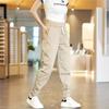 Pantalones de otoño estilo japonés, holgados y modernos, de marca, para mujer, estilo americano, para mujer joven, con múltiples combinaciones y con lazo en las piernas.