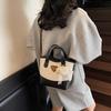 Bolso de mano de color contrastante popular de este año para mujer 2025 nuevo bolso de cubo más vendido versátil casual de alta gama bolso bandolera