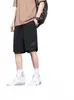 Pantalones Cortos Deportivos Ligeros de Verano para Hombre, Corte Holgado, Pantalones de Cinco Puntos de Seda Hielo Negros para Hombres de Tallas Grandes