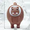 Llavero Caja Sorpresa Figura Shan Hai Jing Llavero Colgante Shan Guo Shan Hai Jing Figura de Palo de Madera de Goma Blanda 3D Pvc