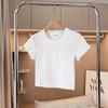 Estilo Chica Hot Camiseta Corta Pequeña Top Manga Corta Elástico Ajustado Básico Para Usar Debajo o Encima Verano Nuevo 474411