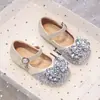 Zapatos de Princesa de Cuero para Niñas 2026 Nuevo Estilo Zapatos para Niñas Verano Suela Suave Zapatos Individuales para Bebé de Niña Zapatos Pequeños de Cuero Plateados