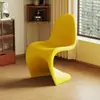 Silla Panton silla moderna para el hogar silla de comedor de diseñador silla nórdica silla simple de plástico moderna con respaldo para discusiones y taburete de maquillaje