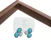 Pendientes Retro de Perlas Turquesas para Otoño e Invierno Nuevos Japoneses y Coreanos, Pendientes de Estilo Geométrico de Moda para Viajar al Trabajo