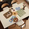 Mantel de mesa de comedor de dibujos animados, impermeable, a prueba de aceite, aislante térmico, antiquemaduras, PVC, modelo nuevo 2026, lujo ligero, mantel de mesa de centro de alta gama