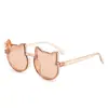 Nuevas gafas de sol lindas para niños, dulces para bebé niño y niña, protección solar, gafas con orejas de gato, gafas de sol de dibujos animados para todo tipo de ocasiones, venta al por mayor