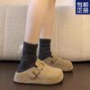 Zapatos Birkenstock de Suela Gruesa para Aumentar la Altura para Mujer 2025 Primavera Nuevo Estilo Zapatillas Pequeñas de Puntera Cerrada para Uso Exterior