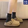 Zapatos Birkenstock para Mujer 2025 Primavera Nuevo Estilo Suela Gruesa Aumento Interno de Altura para Mujer, Mocasines sin Cordones con Puntera para Uso Exterior