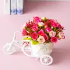 Accesorios para el Hogar Flor Flor Coche Simulación de Flor Juego de Flores Adornos Creativos para Mesa de Sala de Estar Decoración Simple Moderna