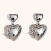 Pendientes de estrella de cinco puntas con diseño de amor, grandes y pequeños, chapados en oro de 18 quilates, de acero inoxidable, ligeros y de lujo, de gran venta transfronteriza entre Europa y América.