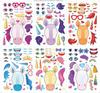 CM2205003 adesivos de quebra-cabeça de unicórnio adesivos de desenhos animados adesivos rosa bonito unicórnio Amazon