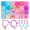 Kit de Materiais para Fazer Pulseiras e Colares DIY para Crianças, Brinquedos Educativos para Crianças com Cordões Combinando