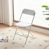 Silla Plegable de Plástico para Uso Doméstico, con Respaldo, Popular para Sesiones de Fotos, Silla de Comedor para Dormitorio, Silla de Oficina para Conferencias, Silla Plegable para Exterior