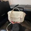 Bolsa Pequena de Textura de Luxo para Mulheres 2024 Nova Outono e Inverno Versátil Bolsa Transversal Moda Bolsa de Mão Super Popular Pequena Bolsa Quadrada
