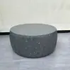 Mesa de Centro Redonda de Fibra de Vidrio Mesa Auxiliar para Apartamentos Pequeños, Simple y Lujosa, Mesa de Ocio para Balcón Exterior, Impermeable