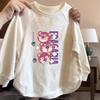 Sudadera Casual Suelta de Manga Larga de Algodón Puro para Niñas, Estilo Coreano, Nueva Colección Primavera y Otoño, para Niños Medianos y Grandes