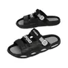Pantuflas de Moda para Hombre para Exteriores, Chanclas Planas Cómodas Antideslizantes de Moda para Conducir, Pantuflas de Suela Gruesa