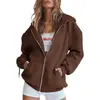 Comércio Exterior Transfronteiriço Amazon Aliexpress Moletom Jaqueta Blusa Casual com Cordão Zíper Capuz com Bolso