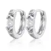 Pendientes de Ojo de Horus con Circonita Blanca de Venta Caliente Transfronteriza, Estilo de Personalidad Fresco y Moderno para Hombres, Clips para Orejas de Cobre Blanco K
