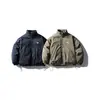 Undomaze Americana de Moda Impermeable Cuello Alto Holgada Chaqueta de Algodón de Invierno Chaqueta de Trabajo para Hombre Chaqueta Cálida de Algodón 25018