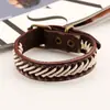 Joias de Exportação Europeias e Americanas, Pulseiras de Couro Trançado Artesanais Vintage, Venda Direta do Fabricante, Pulseiras Modernas e Simples