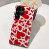 Blogueros Transfronterizos Recomiendan Fundas para Teléfono: Funda de Película Roja con Patrón de Concha Perlada Estilo Ins Adecuada para Samsung S26