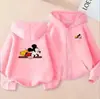 Sudadera de Primavera y Otoño para Niños 2026 Nueva Elegante Chaqueta con Capucha con Estampado de Dibujos Animados y Cremallera, Corte Holgado para Niños y Niñas
